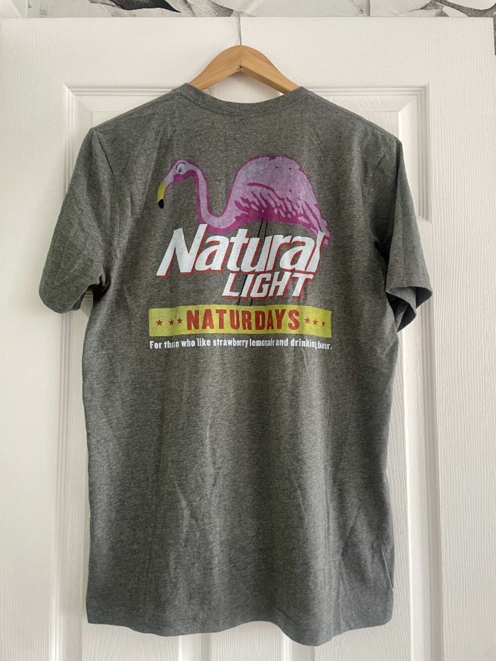 Natural Light Naturdays Flamingo Graphic Tee – Brew City Brand (L)